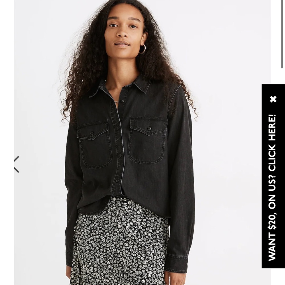 MADEWELL denim button down in lunar wash